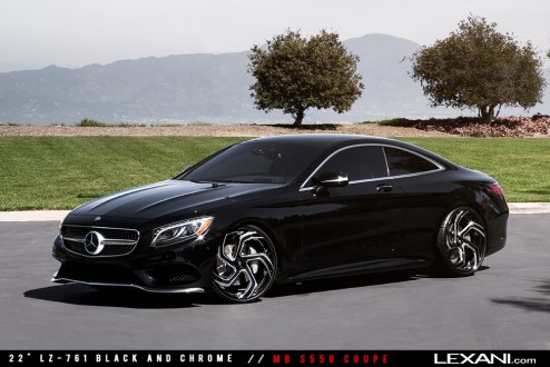 Mercedes S550 Coupe on LZ-761 Black and Chrome